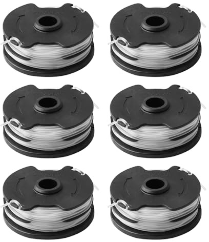 6 Bobine di Filo Ricambio per Parkside PRTA 20-Li A1/B2/C3, PRT 300 A1,PRT 50 A3, Bobina Trimmer 10m ⌀1,65mm Nylon Bobine Rocchetti Filo Compatibile con PRT 550 A1/A3, PRTA TA 20-Li, C3-IAN 365589