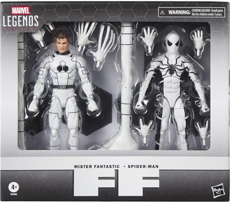 Marvel Legends Series Future Foundation Mister Fantastic & Spider-Man Two-Pack, 2 Fantastic Four Comics-Inspired Collectible 6-Inch Scale Action Figures