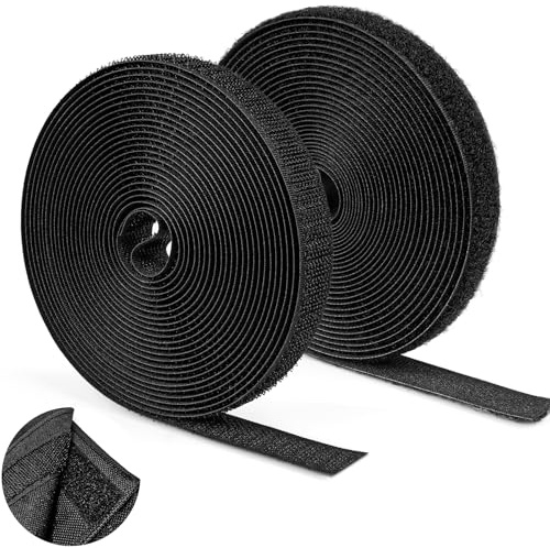 Scratch à Coudre,16mmX5m Crochet et Boucle Coudre Bandes (Non Adhésif), Bande Coudre pour Fermeture Tissu Couture Habillement, Ameublement, Maison, Artisanat Bricolage, Noir