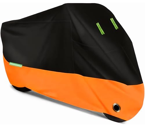 Telo di copertura per moto, copertura per bicicletta, copertura impermeabile per scooter, 245 x 105 x 125 cm, impermeabile e antipolvere, con apertura per lucchetto e fibbia resistente al vento, per