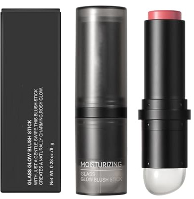 Stick Cream Blush 8g Double-End Beauty Cream Blusher Stick | Lightweight Face Makeup for Girls Women Wedding Party Daily Commuting Travel Office Dating