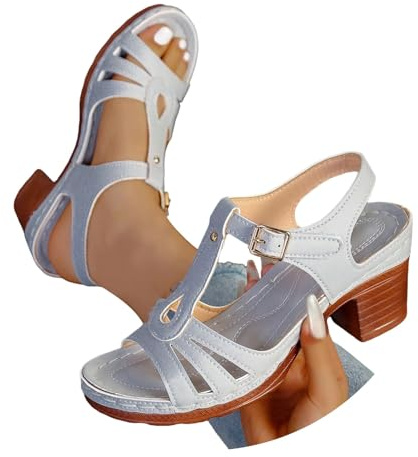 Sandales élégantes à talons avec bride réglable pour femme parfaites pour un usage quotidien et les loisirs adaptées aux jeans et robes ouvertes aux orteils et talons idéales pour le printemps et