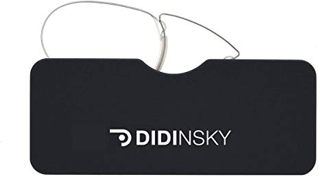 DIDINSKY Lesebrille für Damen und Herren Transparent. Kompakte leichte randlose brillen. Brillengestelle für damen und herren. Lesehilfe Retro. Black +3.0 - LOUVRE
