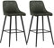 Duhome Barhocker Set Samt Vintage, Barstuhl 78cm Tresenhocker Bistrohocker Gut Gepolstert mit Lehne für Küche Bistro Counter, Grün