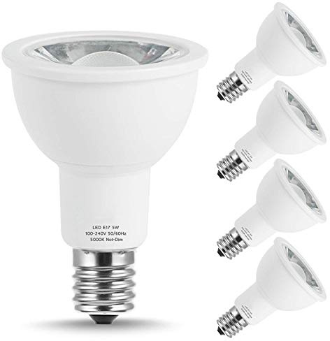 E17 LED-lampor Lampa R14 Reflektor 40W glödlampor Daylight 5000K 550LM För att läsa Cabinet.SpotLight Desk Exhibition Lamp 4Pack
