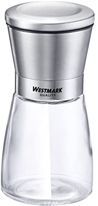 Westmark Macinaspezie con meccanismo in ceramica, vetro/ceramica/acciaio inox, trasparente, argento/nero, 63342260, Inox, 1 pezzo