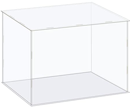 sourcing map Acrylic Display Case Box Clear Dustproof Protection Showcase 36x26x26cm for Collectibles Display
