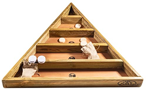 TRIANGOLO Nouveau Jeu De Palets en Bois - Un Jeu Différent sur Chacune De Ses Deux Faces - Se Joue à L’intérieur comme à L'extérieur - Divertissement Assuré en Famille Ou Entre Amis.