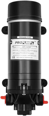 Vattenpump 220 V självsugande vattenpump, tryckpump, högtryckspump, membranpump, lågljud, med automatisk tryckbrytare, för husvagnar, båtrengöring tvätt