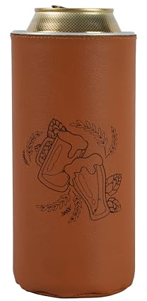 IZOCOOL IZOBOX dina ölburkar svalare, ölkylare för 500 ml burkar, ölkyl och hålla den sval (brun öl)