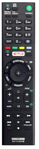 RMT-TX100D Ersatzfernbedienung für Sony LED TV RMT-TX102U RMT-TX102D RMT-TX200E RMT-TX300E RMT-TX100U KD-49X8305C KD-55X8505C KD-55X8507C KD-55X8508C KDL-50W 805C KDL-55W755C KDL-55W805C KDL-65W855C