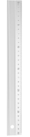 sourcing map Cutting Ruler 30cm Metric Aluminum Alloy Straight Ruler Thickening Frosted Measure Ruler with Non-Slip Sponge Backing for Architects Artists Designers Classroom Office, Silver