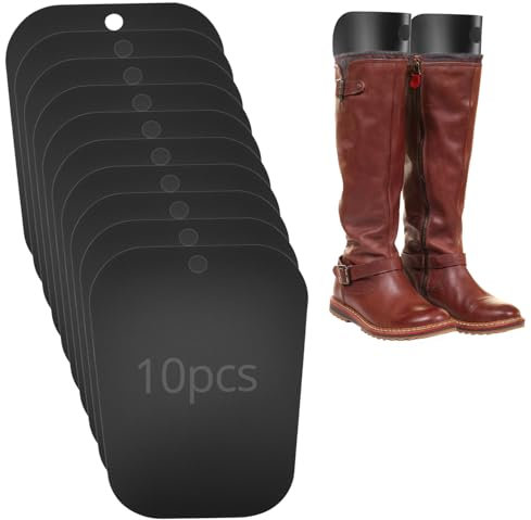 QWORK® 10 Pack Boot Shaper Inserts, 12 Reusable Shoe Trees for Tall Boots, Prevents Bending & Creasing, for Women and Men