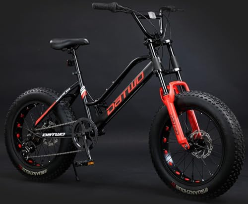 Kcolic VTT 24 Pouces 7 Vitesses, Vélo Plage Tout Terrain, Amortisseur, Pneus Extra Larges 4.0 pour Adultes, Vélo pour Étudiants Hommes Et Femmes A,24in