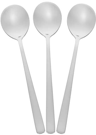 VALICLUD 12pezzi Cucchiaio Da Tavola in Acciaio Inossidabile Cucchiaio Da Insalata Piatto Per Mescolare Tè Frullati e Yogurt