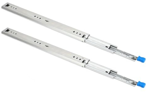 YWBL-WH Guida per Cassetto con Chiusura, 120 Kg, Guide con Cuscinetti a Sfera per Carichi Pesanti, in Acciaio Laminato a Freddo, Rimovibile, per Cassetti Industriali, per Armadi, Contenitori