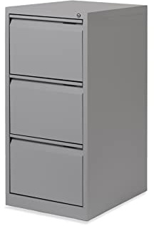Rocada | Archivador Metálico para Carpetas Colgantes | Armario archivador Muebles Oficina | 3 Cajones| Armarios con Cerradura | 47x62x102 cm - Gris