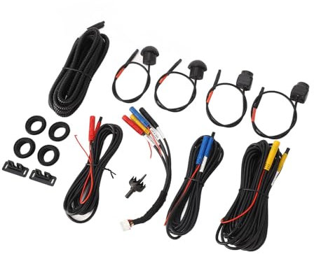 Caméra de Voiture à 360 Degrés, Système de Caméra Panoramique à Vision Nocturne Starlight, Installation Facile, pour Radio Automatique (1080P)