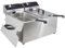 DULNICE Friggitrice Professionale elettrica 16L Friggitrice grassa profonda commerciale con cestello e coperchio, Friggitrice elettrica da banco in acciaio inox di grande capacità 6000W