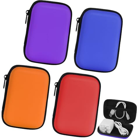 Aolso 4Pcs Playing Card Box for UNO Storage,Waterproof Portable Card Holder for UNO Travel Camping Outdoor Gaming(Orange Red Blue Purple)