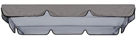 TYBEITAO Tela Oxford Recubierta De Plata 600D Toldo Balancin De Jardin Resistente ai Viento Y ai Desgarro Toldo para Silla Columpio Al Aire Libre,Gray-164 * 114 * 15cm