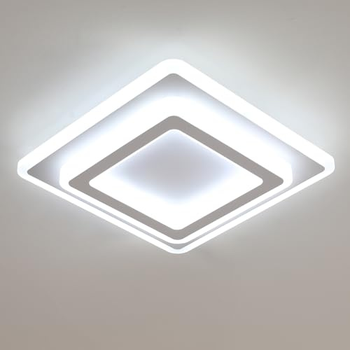 Comely Plafoniera LED Soffitto, 44W 4950LM Lampada da Soffitto Moderna, Plafoniera LED Design Quadrato per Soggiorno Camera da Letto Sala da Pranzo Bagno, Bianco Freddo 6500K