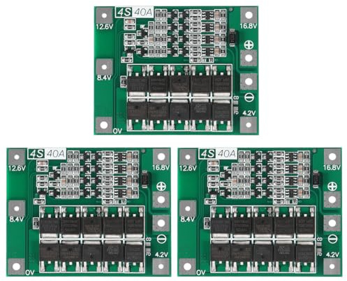 Gebildet 3 pezzi Enhanced 4S 40A 16.8V 18650 Batteria al Litio Protezione Asse PCB BMS Circuito di Protezione Caricabatterie, Modulo di Carica Bilanciata