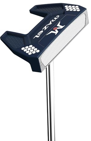 MAZEL Golf Mallet Putter with CNC Milled Face for Men and Women, 35 Inch Stainless-Steel Shaft Provides more Consistency and Stability (Navy(Zero Torque))