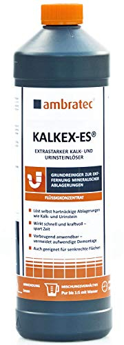 Ambratec Kalkex ES Konzentrat Extrastarker Entkalker Urinsteinlöser Kalk Entferner 1 Liter Konzentrat Ölfleckentferner