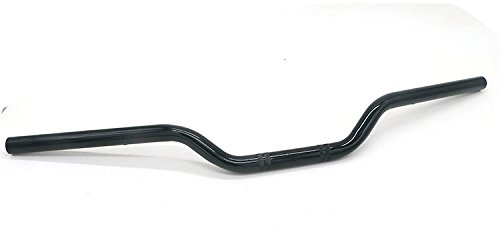 Guidon universel de 22 mm pour moto de route, moto tout-terrain, double sport, Cruiser, Chopper, Bobber, Cafe Racer, Old School Touring Custom (noir)