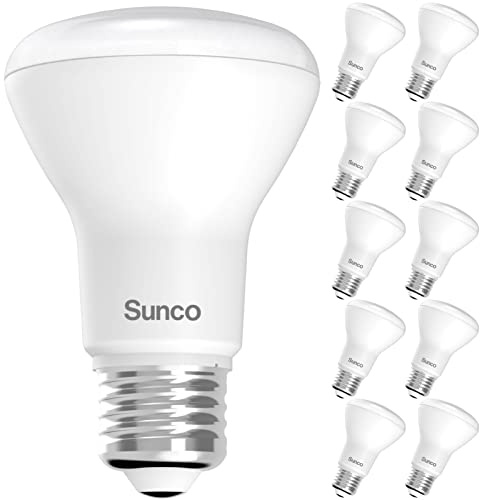 Sunco 10 Pack BR20 LED Bulb Dimmable, Small Recessed Lighting Bulbs, R20 Mini Flood Light Indoor, 550 LM, 7W (50W Equivalent), 5000K Daylight, E26 Base, Can Light for Home, Kitchen, Bedroom UL.