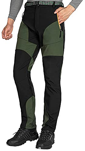 GITVIENAR Hommes Pantalon Étanche Pantalons Hydrofuge Coupe-Vent à Séchage Rapide pour Camping et Randonnée Pêche Escalade en Plein Air Épaississement de la Chaleur