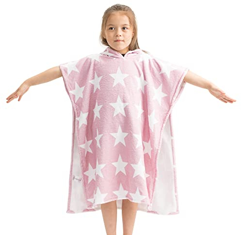 HOMELEVEL Kinder und Baby Badeponcho - Poncho Handtuch für Strand Schwimmbad - Surfponcho mit Kapuze - Bademantel für Babys Jungen und Mädchen