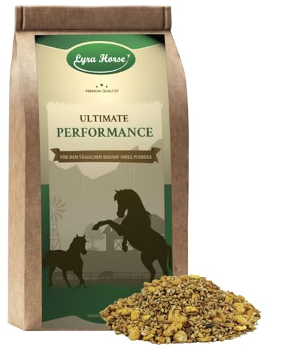 Lyra Horse® | 20 kg de muesli pour chevaux seniors | Céréales & graines | Source d'énergie équilibrée | Aide à la digestion | Aliment de haute qualité pour chevaux âgés | Riche en vitamines & minéraux