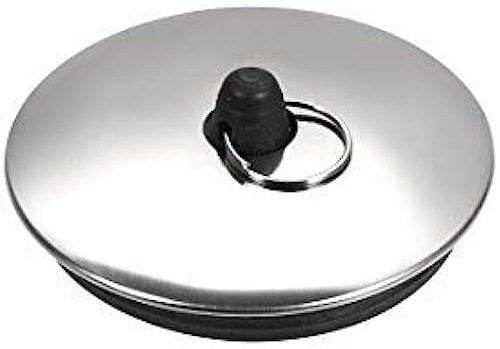 1 bouchon de vidange en caoutchouc pour évier, bouchon de baignoire, convient pour 55–57 mm avec anneau pour baignoire, cuisine, salle de bain