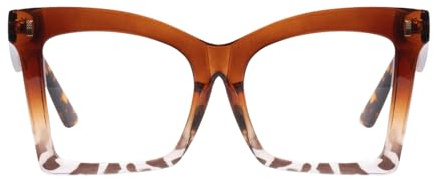 EYEGLSMST Stilvoll Übergroße Lesebrille 3,5 für Damen, Große Designer Anti Blaulicht Computerleser, Gross Modische Leser Brille Gegen Augenermüdung