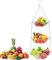 Zosenyer 3 Piani Porta Frutta, Portafrutta da Appendere, H x D: 73 x 28 cm, Cesto Frutta e Verdura, Mantiene Frutta e Verdura Fresca, Adatto per Frutta, Agrumi, Noci, Alimenti