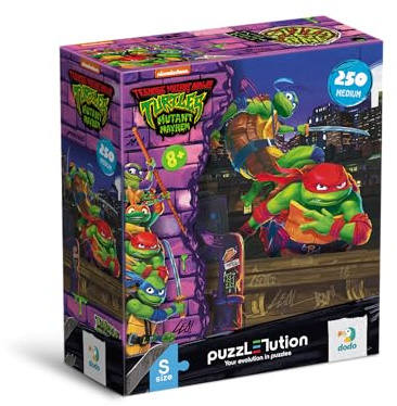 Puzzle 250 elementów. Wojownicze Żółwie Ninja. Leonardo i Raphael