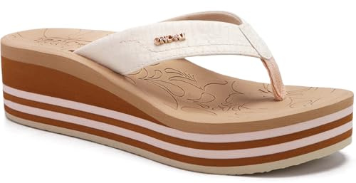 ONCAI Sandalias de Plataforma Mujer Chanclas con Tacón de Cuña Sandalias de Verano con Suela de Goma Cómoda para Caminar al Aire Libre