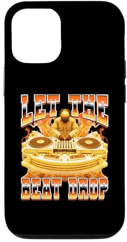DJ Discjockey Disc Jockey Tocadiscos 90s Let The Beat Drop Carcasa para iPhone 12/12 Pro
