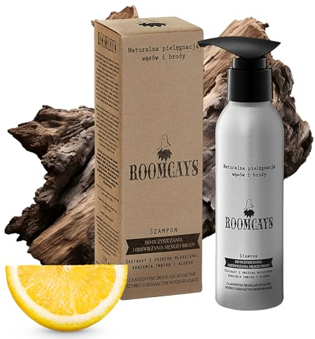 Roomcays Bartshampoo für Männer mit Aloe Vera und Kokosöl 120 ml - Intensive Bartpflege für einen gepflegten Bart - Bart Shampoo Herren mit Männlichem Duft - Gesichtspflege Männer
