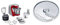 Bosch Küchenmaschine MUM5 CreationLine MUM58720, Edelstahl-Schüssel 3,9 L, Mixer 1,25 L, 1000 W, rot & Bosch Pommes-Frites-Scheibe MUZ45PS1, für Pommes Frites, Wendescheibe, robust, Edelstahl