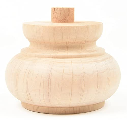 Holzando Holzfüße für Möbel aus Erle ø110 - naturbelassenes Holz - ideal für Restauration & Reparatur - Möbelfüße Holz in Verschiedene Größen & Materialien erhältlich
