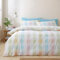 Catherine Lansfield Spring Check Reversible King Duvet Cover Set with Pillowcases Pastel