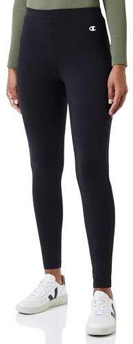 Champion Legacy Leggings Vita Alta in Cotone Lycra Donna, Nero