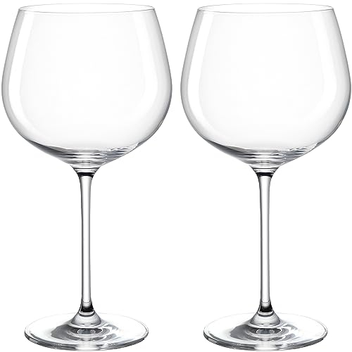 LEONARDO HOME Il Mondo Gin Tonic Gläser 2er Set - Bauchiges Glas aus Kristallglas, hochwertig verarbeitet - Inhalt 750 ml - Spülmaschinengeeignet - 2 Longdrinkgläser transparent, 064990