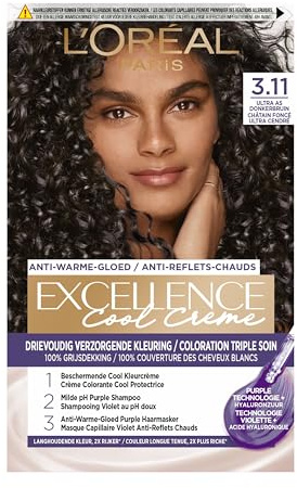 L'Oréal Paris L'Oréal Excellence Cool Crème 3.11 - Ultra As Dark brown - Permanent Haarfarbe