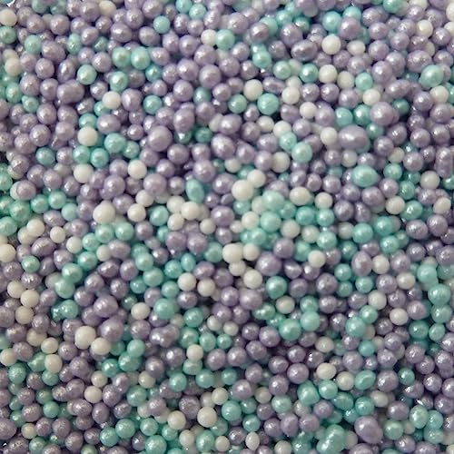 A Pinch Of - 100s and 1000s - Christmas Ice Mix Cake Topper Sprinkles - 30g Edible Glimmer Festive Cupcake Decorations - Xmas Themed Party Cakes And Bakes