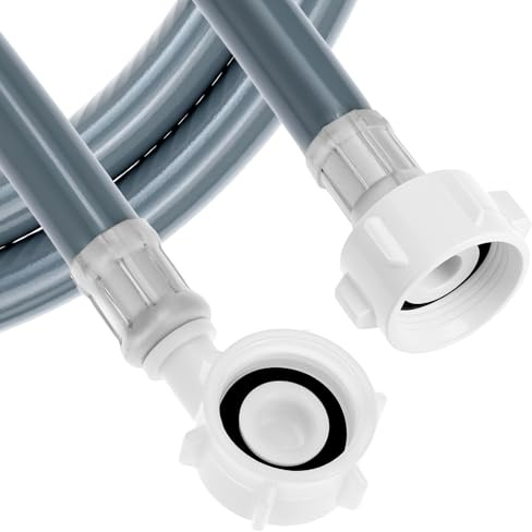 QWORK® 1.5 Meter Universal-Zulaufschlauch für Kaltwasser in Waschmaschinen, 3/4 Zoll Wasserzulaufschlauch