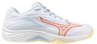 Mizuno Thunder Blade V1GC237030 - Scarpe da pallavolo, da donna, per interni, colore: Bianco, White Calypso Coral Pale Banana, 43 EU